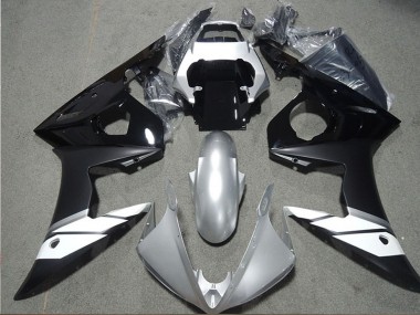 2003-2004 Yamaha YZF R6 Motorcycle Fairings - White Silver Glossy Black Matte Black UK