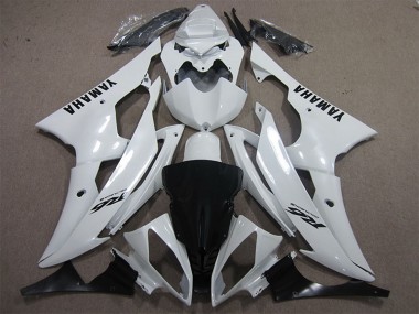 2008-2016 Yamaha YZF R6 Motorcycle Fairings - White Black Decals UK