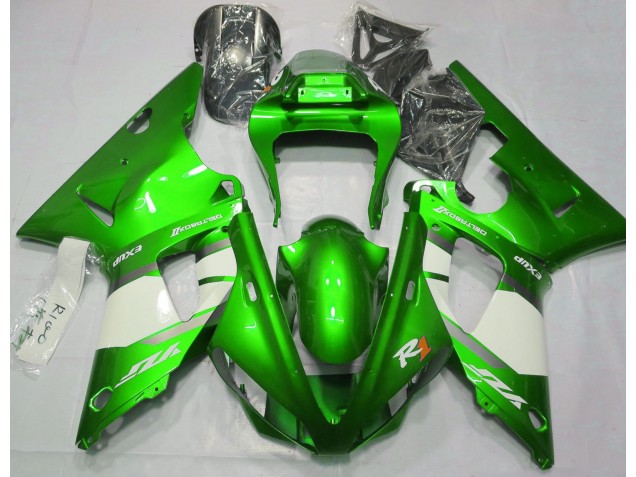 00-01 Electric Green & White R1 Fairings 00-01 Electric Green & White R1 Fairings