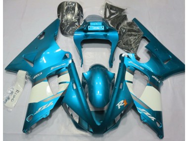 00-01 Light Blue & White R1 Fairings