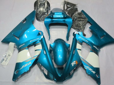 00-01 Light Blue & White R1 Fairings