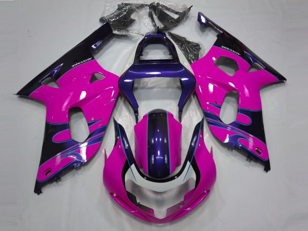 01-03 Gloss Pink and Blue GSXR 600-750 Fairings 01-03 Gloss Pink and Blue GSXR 600-750 Fairings