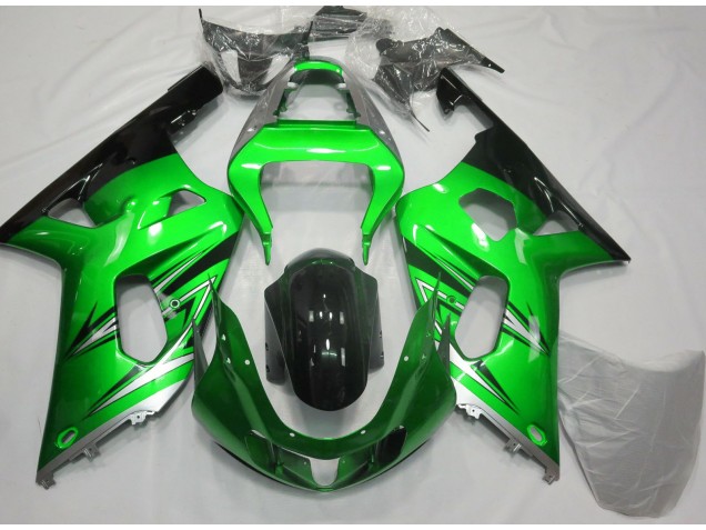 01-03 Green and Silver GSXR 600-750 Fairings 01-03 Green and Silver GSXR 600-750 Fairings