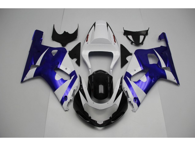 01-03 White and Blue GSXR 600-750 Fairings 01-03 White and Blue GSXR 600-750 Fairings