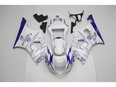 03-04 Blue and White Corona GSXR 1000 Fairings