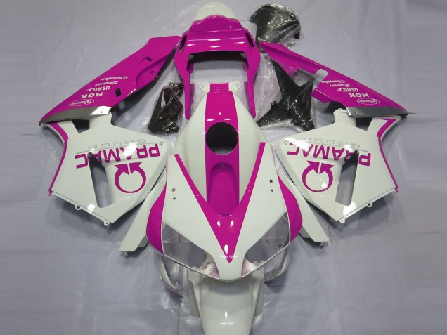 03-04 Gloss White and Pink PRAMAC CBR600RR Fairings 03-04 Gloss White and Pink PRAMAC CBR600RR Fairings