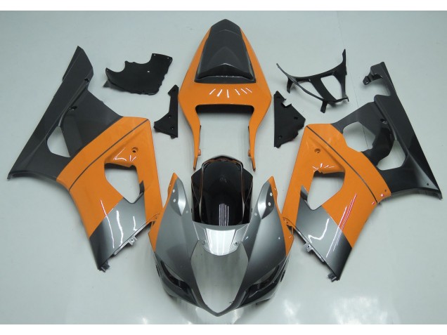 03-04 Light Orange Silver and Black GSXR 1000 Fairings 03-04 Light Orange Silver and Black GSXR 1000 Fairings