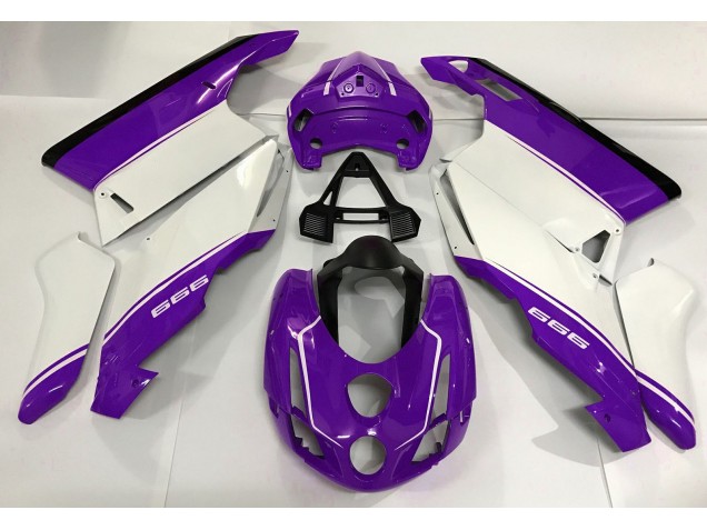 03-04 White Purple and Black Ducati 749 999 Fairings