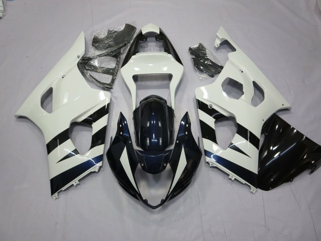 03-04 White and Black GSXR 1000 Fairings 03-04 White and Black GSXR 1000 Fairings