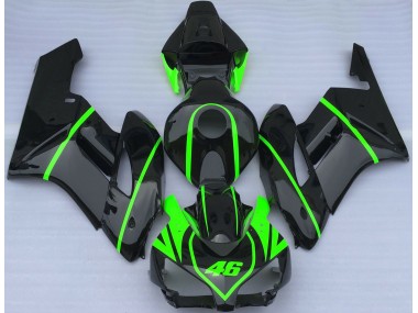 04-05 Gloss Black & High Viz Green CBR1000RR Fairings