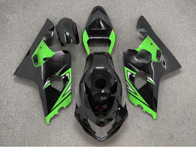 04-05 Gloss Black and Green GSXR 600-750 Fairings 04-05 Gloss Black and Green GSXR 600-750 Fairings
