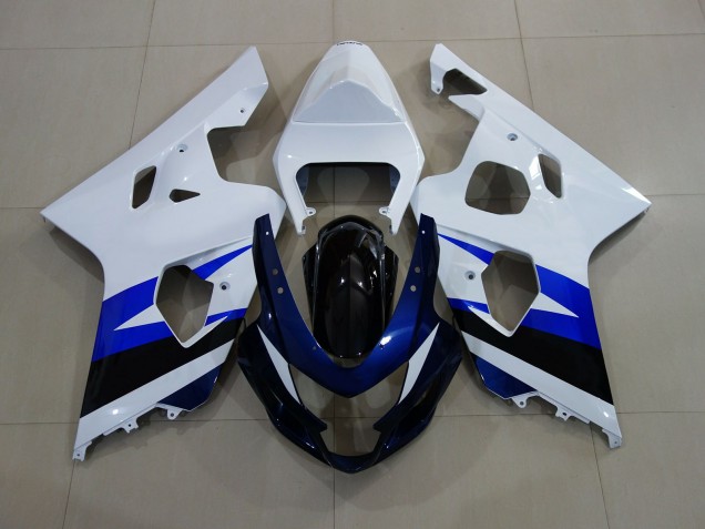 04-05 Gloss White & Deep Blue GSXR 600-750 Fairings 04-05 Gloss White & Deep Blue GSXR 600-750 Fairings