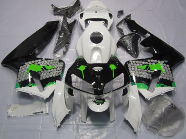 05-06 Green Splatter on Gloss Black CBR600RR Fairings