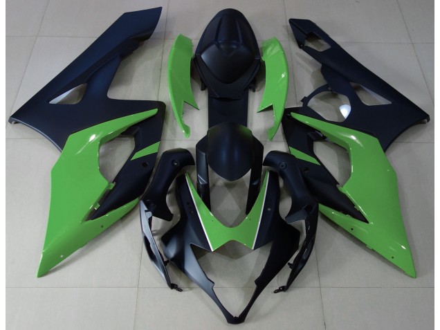 05-06 Matte Black & Green GSXR 1000 Fairings 05-06 Matte Black & Green GSXR 1000 Fairings