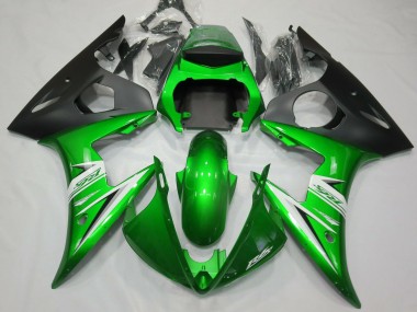 05 Gloss Green & White R6 Fairings