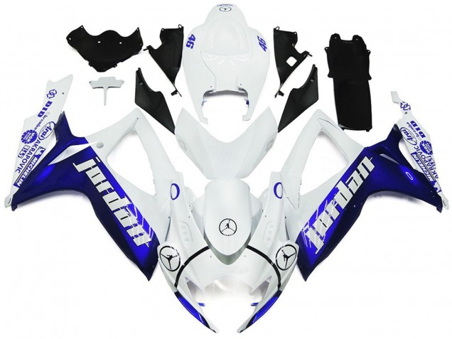 06-07 Blue and White Jordan Gloss Style GSXR 600-750 Fairings 06-07 Blue and White Jordan Gloss Style GSXR 600-750 Fairings