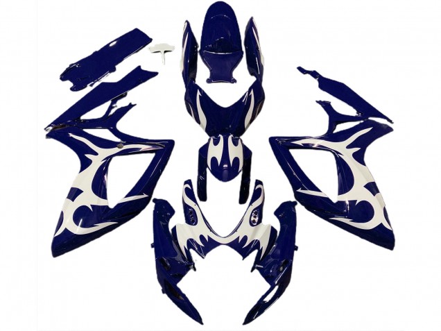 06-07 Dark Blue & White Design GSXR 600-750 Fairings 06-07 Dark Blue & White Design GSXR 600-750 Fairings