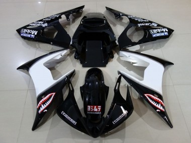 06-07 Gloss Black & Logos R6 Fairings