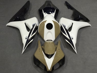 06-07 Gloss White Tan Black CBR1000RR Fairings