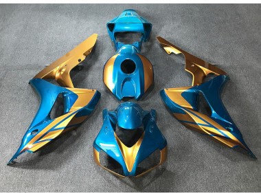 06-07 Light Blue & Gold CBR1000RR Fairings