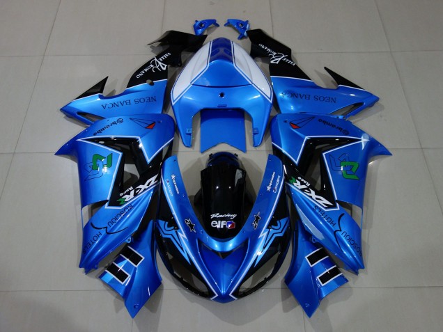 06-07 Liquid Blue & Logos ZX10R Fairings 06-07 Liquid Blue & Logos ZX10R Fairings