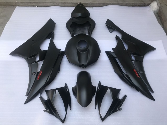 06-07 Matte Black Plain R6 Fairings 06-07 Matte Black Plain R6 Fairings