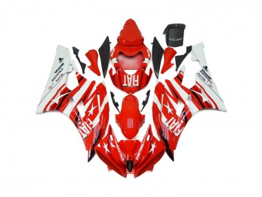 06-07 Red and White Star Fiat R6 Fairings