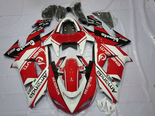 06-07 White Red ZX10R Fairings 06-07 White Red ZX10R Fairings