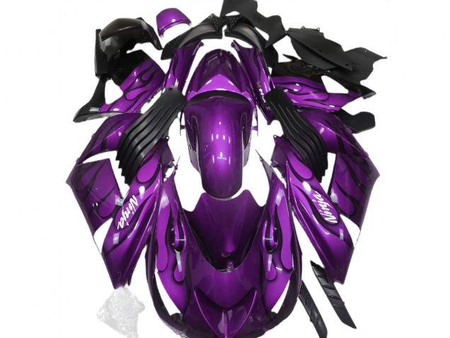 06-11 Gloss Purple & Flame ZX14R Fairings 06-11 Gloss Purple & Flame ZX14R Fairings