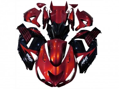 06-11 Gloss Red and Black ZX14R Fairings