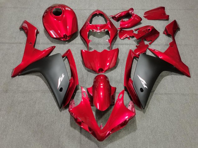 07-08 Candy Red & Black R1 Fairings 07-08 Candy Red & Black R1 Fairings