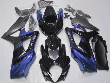 07-08 Gloss Black and Blue GSXR 1000 Fairings