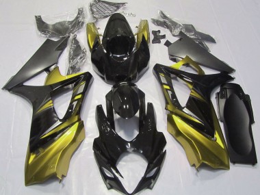 07-08 Gloss Black and Yellow GSXR 1000 Fairings
