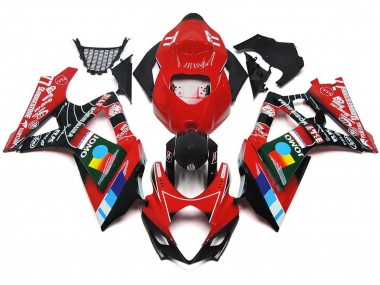 07-08 Gloss Red Multi Color GSXR 1000 Fairings