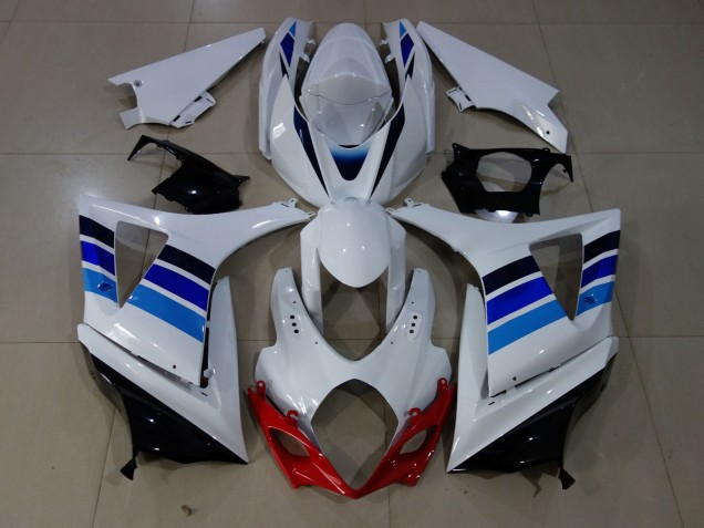 07-08 OEM Style Blue and White GSXR 1000 Fairings 07-08 OEM Style Blue and White GSXR 1000 Fairings