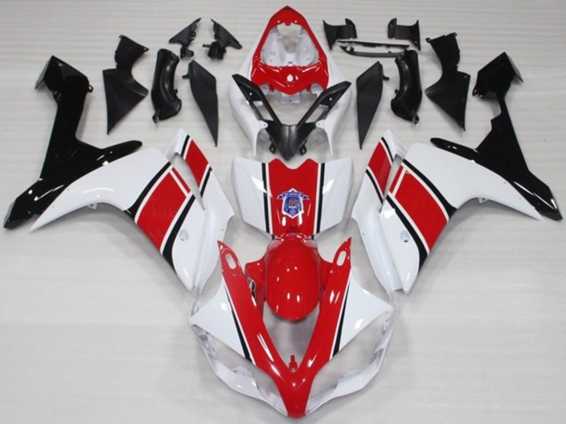 07-08 White and Red OEM Style Gloss R1 Fairings 07-08 White and Red OEM Style Gloss R1 Fairings