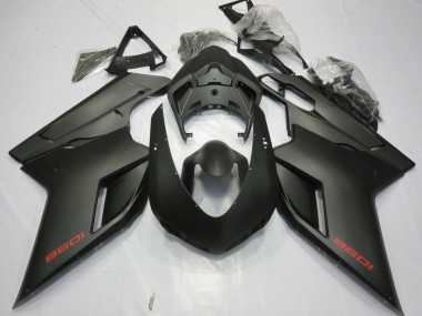 07-14 Matte Black Ducati 848 1098 1198 Fairings