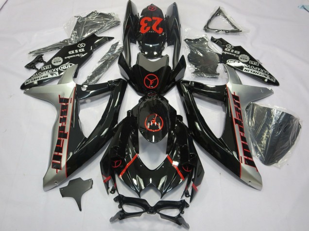 08-10 Black Grey Jordan GSXR 600-750 Fairings 08-10 Black Grey Jordan GSXR 600-750 Fairings