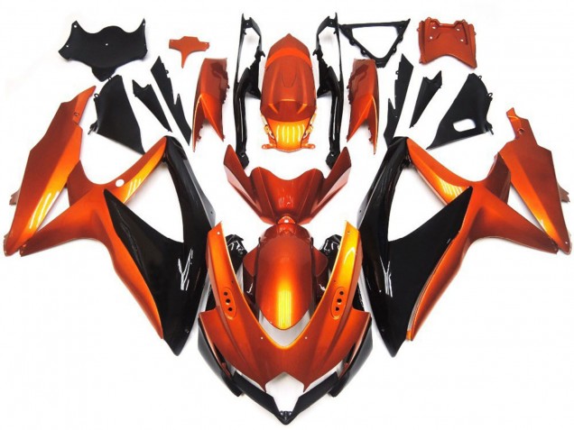 08-10 Bronze Orange and Black GSXR 600-750 Fairings 08-10 Bronze Orange and Black GSXR 600-750 Fairings