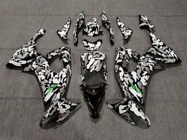 08-10 Camo and Green Logo ZX10R Fairings