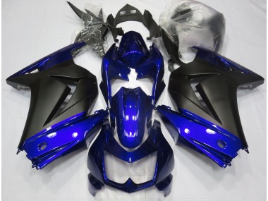 08-12 Blue and Matte Black Ninja 250 Fairings
