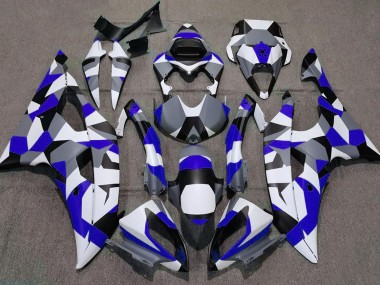 08-16 Blue Camo Plain R6 Fairings