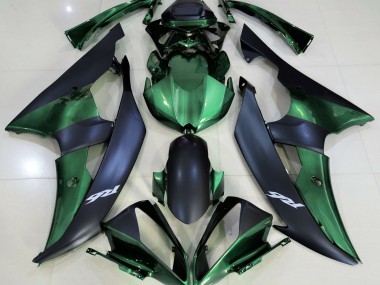 08-16 Forest Green and Matte Black R6 Fairings