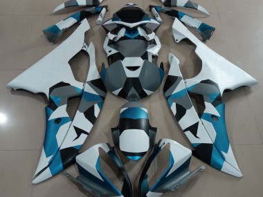 08-16 Glacier Blue Snow Camo R6 Fairings