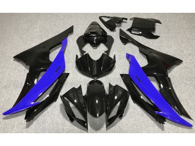 08-16 Gloss Black & Blue R6 Fairings