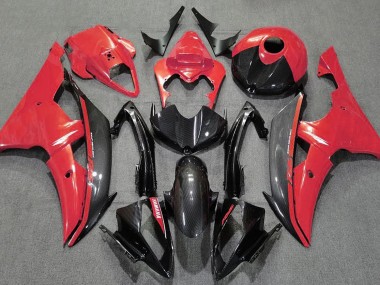 08-16 Gloss Red and Carbon R6 Fairings