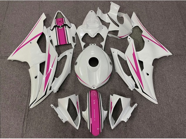 08-16 Gloss White and Pink R6 Fairings 08-16 Gloss White and Pink R6 Fairings
