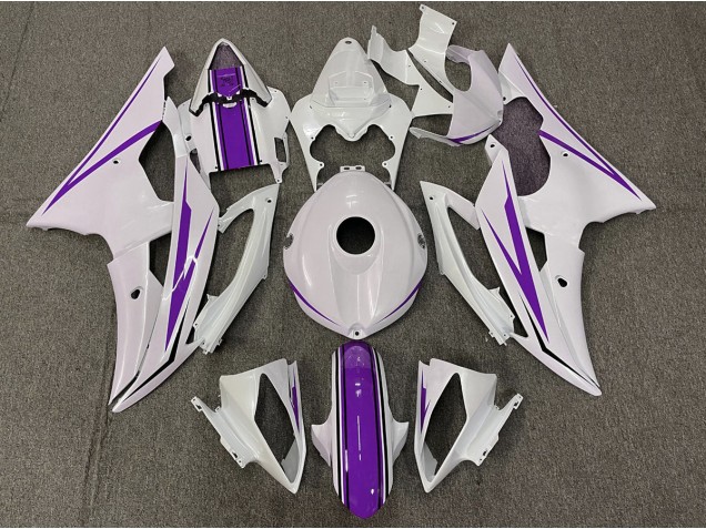 08-16 Gloss White and Purple R6 Fairings 08-16 Gloss White and Purple R6 Fairings