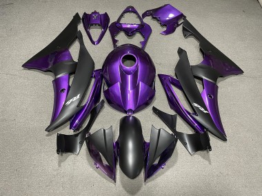 08-16 Purple and Matte Black & Logos R6 Fairings