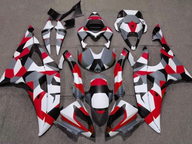08-16 Red Camo Plain R6 Fairings
